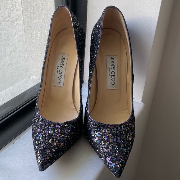 Jimmy Choo Romy 100 glitter pointed toe pump - Picture 6 of 7